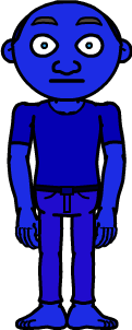 blue man