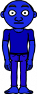 blue man