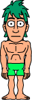  green guy in pool