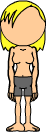 half nude me